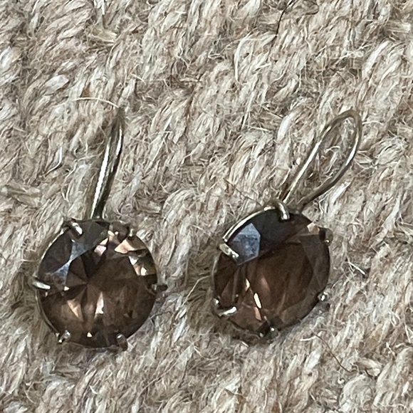 Yam 925 Israel Smokey Quartz Earrings - Picture 4 of 6